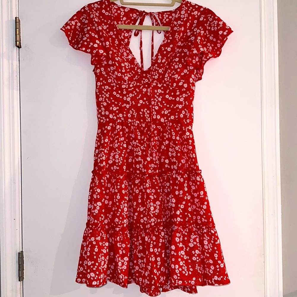 Adorable Backless Red Sundress